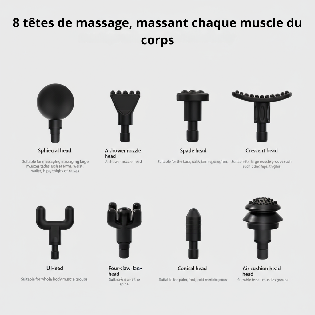 Pistolet Fascia Lenovo | Masseuse musculaire professionnelle avec écran tactile LED