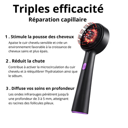 HairGlow Pro - Brosse LED Anti-Chute